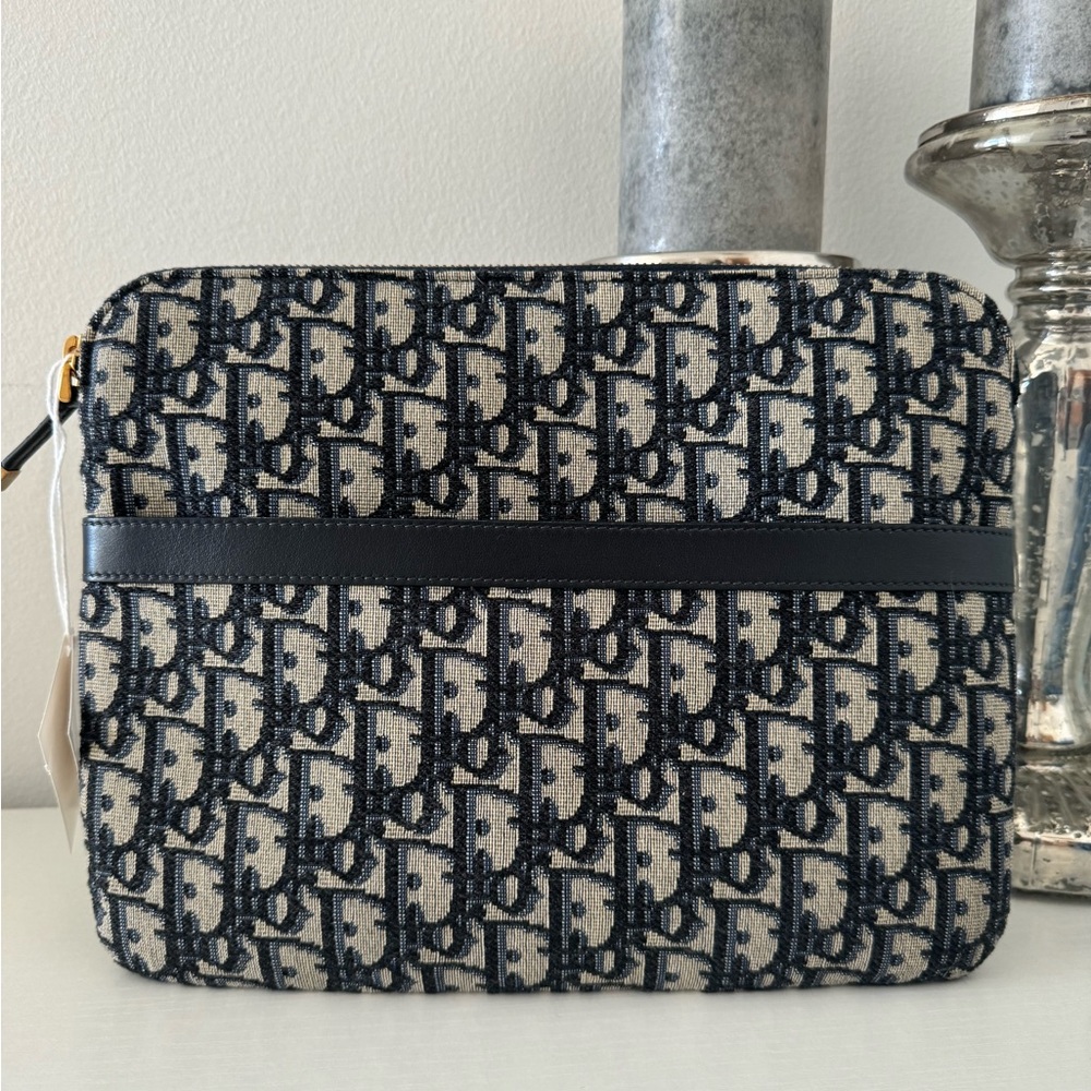 BRAND NEW Christian Dior Oblique Travel Cosmetic Makeup Pouch Case Clutch